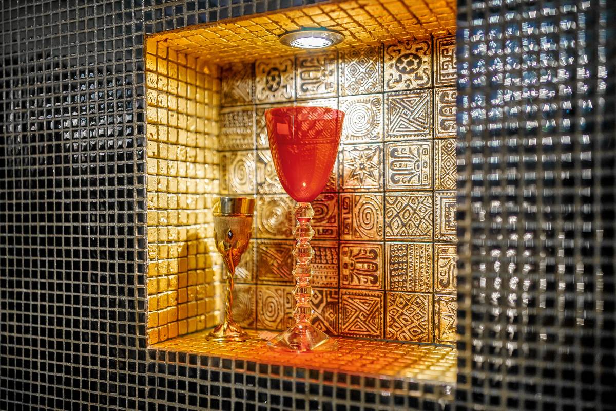 Rivestimento mosaico Petra Antiqua, calice Baccarat